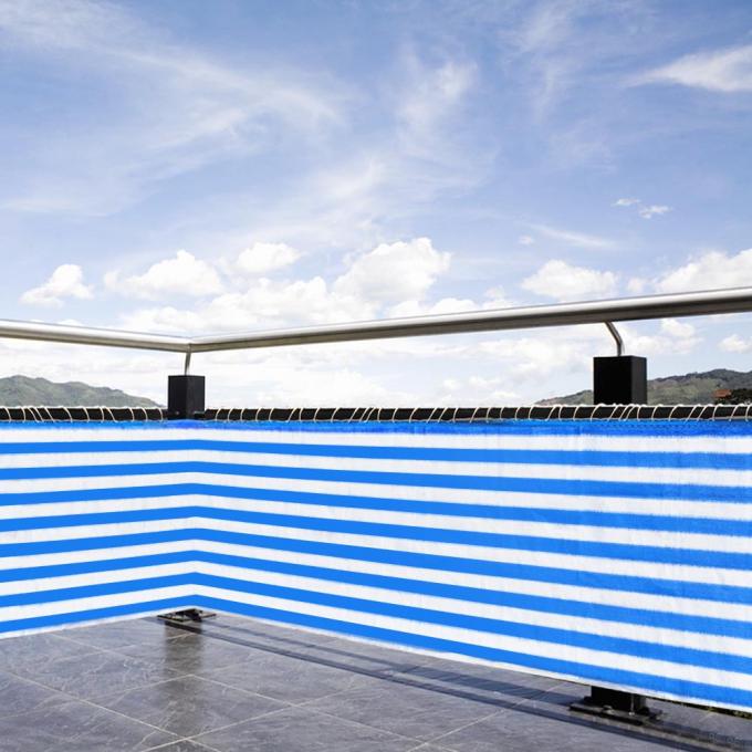 Matériel bleu 100%/blanc de HDPE de filet de sécurité de balcon avec le stabilisateur UV fondé