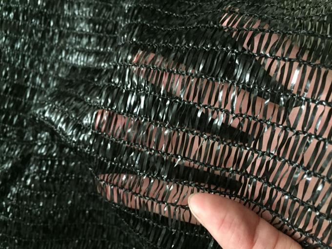 Filet noir traité aux UV d'ombre de Sun de jardin de HDPE, matériel de PE de barrière de tissu d'ombre