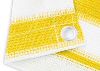 Yellow / White HDPE Balcony Safety Net With UV Protection Warp Knitted Type